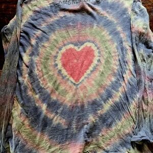 Magnolia Pearl Tie-Dye Heart Long Sleeve Shirt